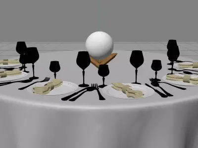 Table Chair 3D model