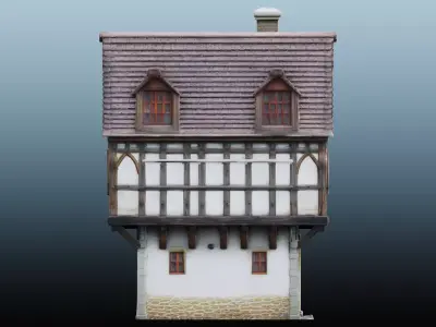 Medieval Stylized House PBR - EM-19 3D model