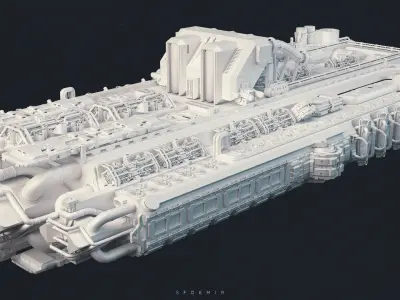 Pasific TR 23 Spaceship 3D Model 3D model