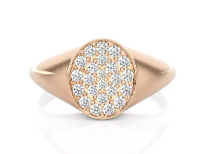 Light Minimalist Diamond Ring 3D print model