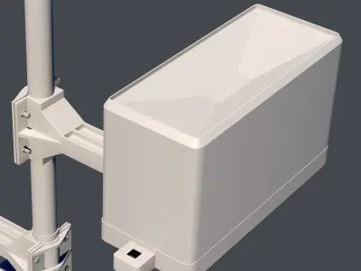 Weather meteo station device Low-poly 3D model