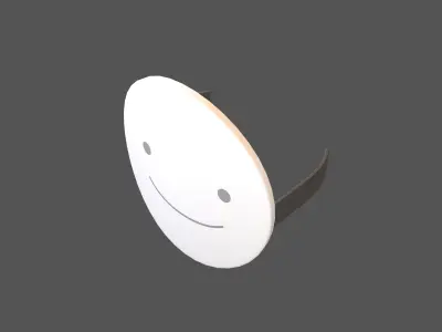 Smile Mask v1 002 Low-poly 3D model