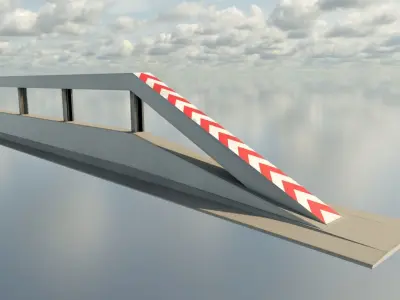 modular Varioguard Barrier Low-poly 3D model