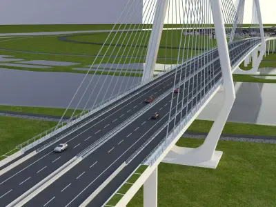 Suspension Bridge 3D model
