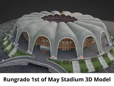 Rungrado 1st of May Stadium 3D Model High Quality 3D model