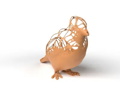 Sparrow Dust Voronoi Low-poly 3D model