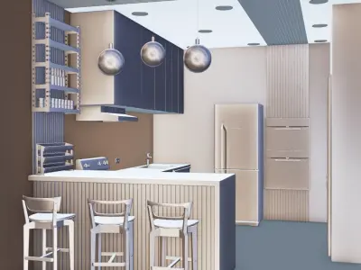 kitchen set 2 Low-poly 3D model