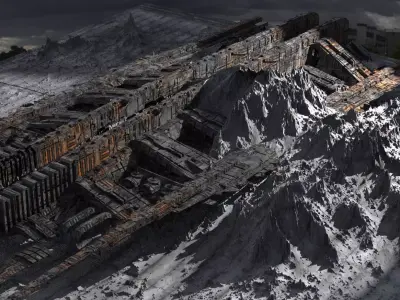 Alpha Draconis colony remains 3D model