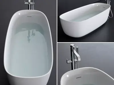 Disenia River Bathtub Low-poly 3D model