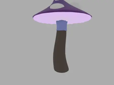 magical glowing mushroom Free 3D model