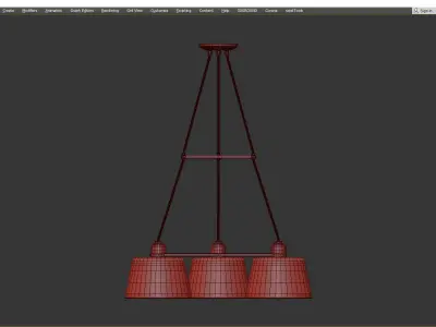 Troy Audiophile Chandelier Low-poly 3D model
