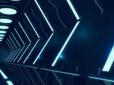 Sci Fi corridor 3D model 50