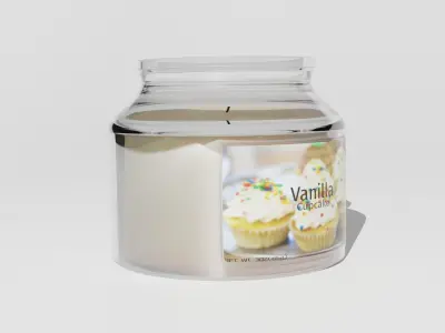 Vanilla Candle Low-poly 3D model