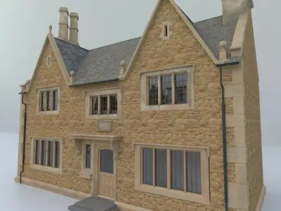 An English Village Cottage or House 3D model