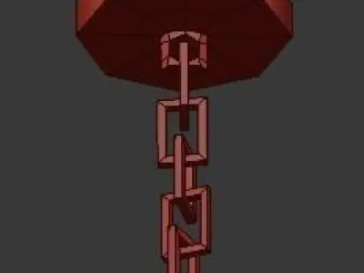 Thalia chandelier White glass 3D model