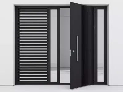Aluminium door 71 3D model
