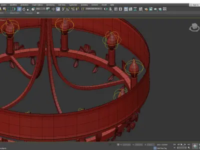 AZU CHANDELIER Low-poly 3D model