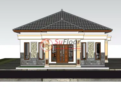 House 20x15m code 524 - Sketchup 3D model 3D model 3D model