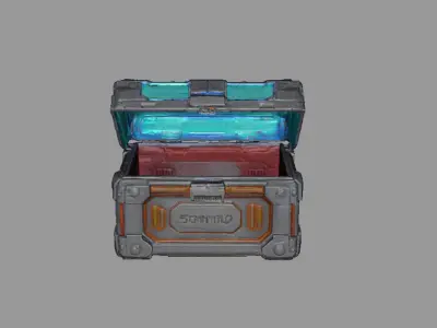 Sci-Fi Crates Pack Game Ready PBR Models FBX OBJ PNG Low-poly 3D model