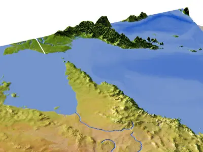 Australia High resolution 3D relief maps 3D model