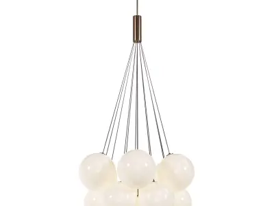 Cloud Style Opal Glass Cluster 3D model