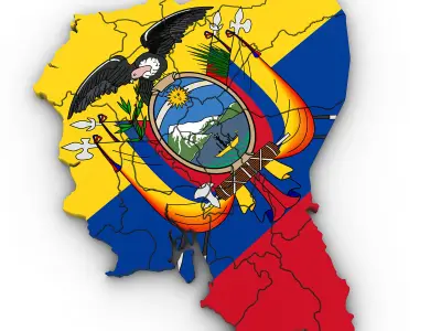 3d Political Map of Ecuador 3D model 3D model