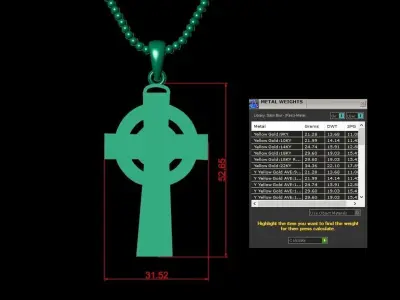 Light Gold Cross New Design  CP 15 3D print model