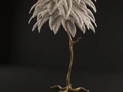 Feather floor lamp 3D model