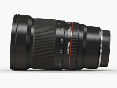 Samyang 24mm  f 1-4 ED AS IF UMC Lens for Sony E Mount Lens Low-poly 3D model
