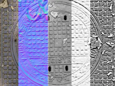 Street Elements Textures 3D model