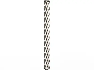 Classic Door Handle 04 Chrome Low-poly 3D model