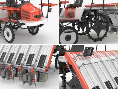  Rice Planting Machine In Operation Mode 
