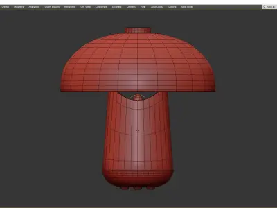 NORDIC MUSHROOM TABLE LAMP Low-poly 3D model