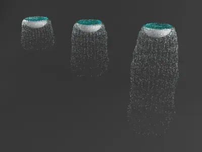 fountains 3 variations 3D model