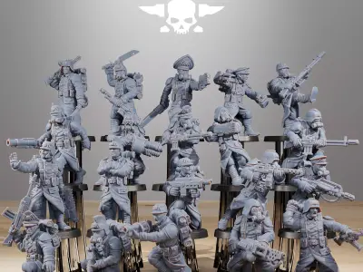 GrimGuard Builder Kit Separate Heads 3D print model