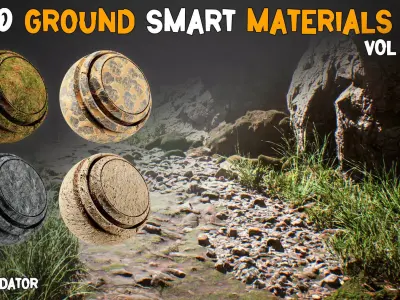 30 Ground Smart Materials   PBR Texture   Vol 23 Texture