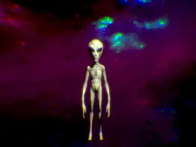 Grey Alien  -  Movie Communion 1989 - Zbrush Model 3D model