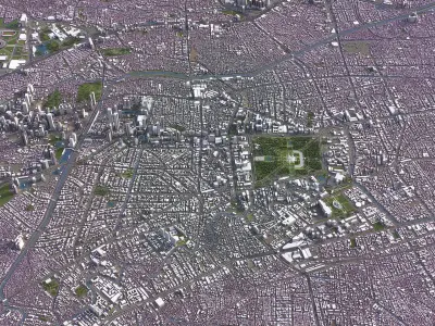 Jakarta Pusat - 3D City Model Low-poly 3D model