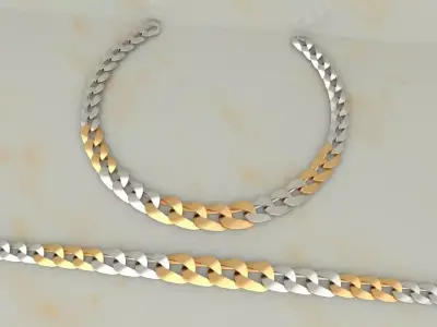 Chain Necklace lightweigt 3D print model