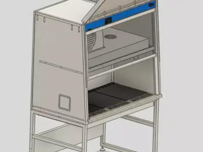 Biosafety Cabinet 3ft Vertical Laminar Flow 3D model