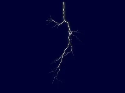 Realistic 3D Lightning CA-05 Low-poly 3D model