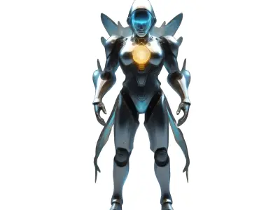 Futuristic Robot Character Pack 3D print model