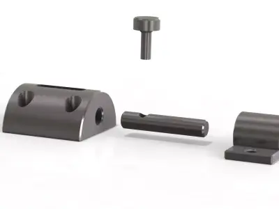 Manual door and window lock or stopper Free 3D print model