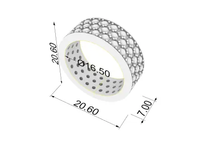 Brilliant Pave Eternity Band JDBCo 3D print model