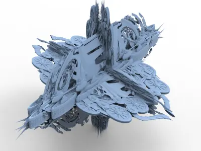 Ivy Tortoise Steampunk ship 9  3D model