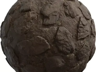 Mudbound Fieldstone Path PBR Texture  Texture