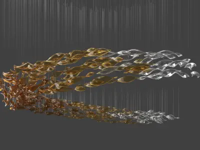 Waves Chandelier 3D model