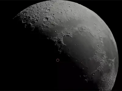 moon in space 3D print model