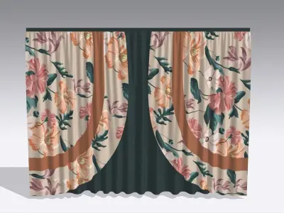 Curtain Low-poly 3D model 82