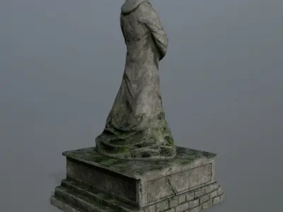 statue 2 stone Low-poly 3D model